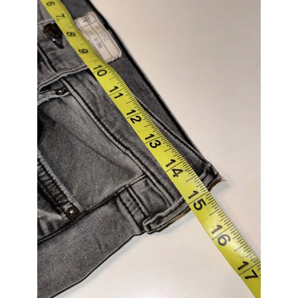 Free People Womens Gray Black Goth Emo Distressed Skinny Jeans High Rise Y2K 28R